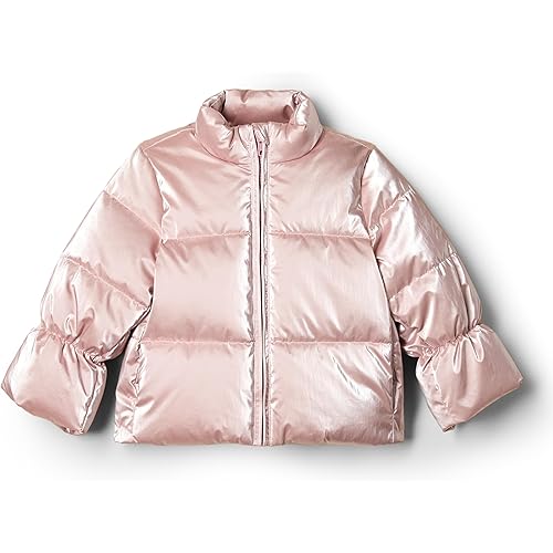 Amazon Essentials x Sofia Grainge Toddlers and Baby Girls' Taffeta Puffer Jacket