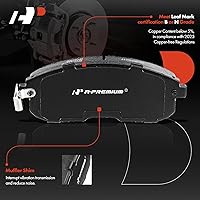 Vista 6 de A-Premium 296mm (11.65 pulgadas) Kit de Rotores de Freno de Disco Ventilados Delanteros + Pastillas Cerámicas Compatibles con Modelos Selectos