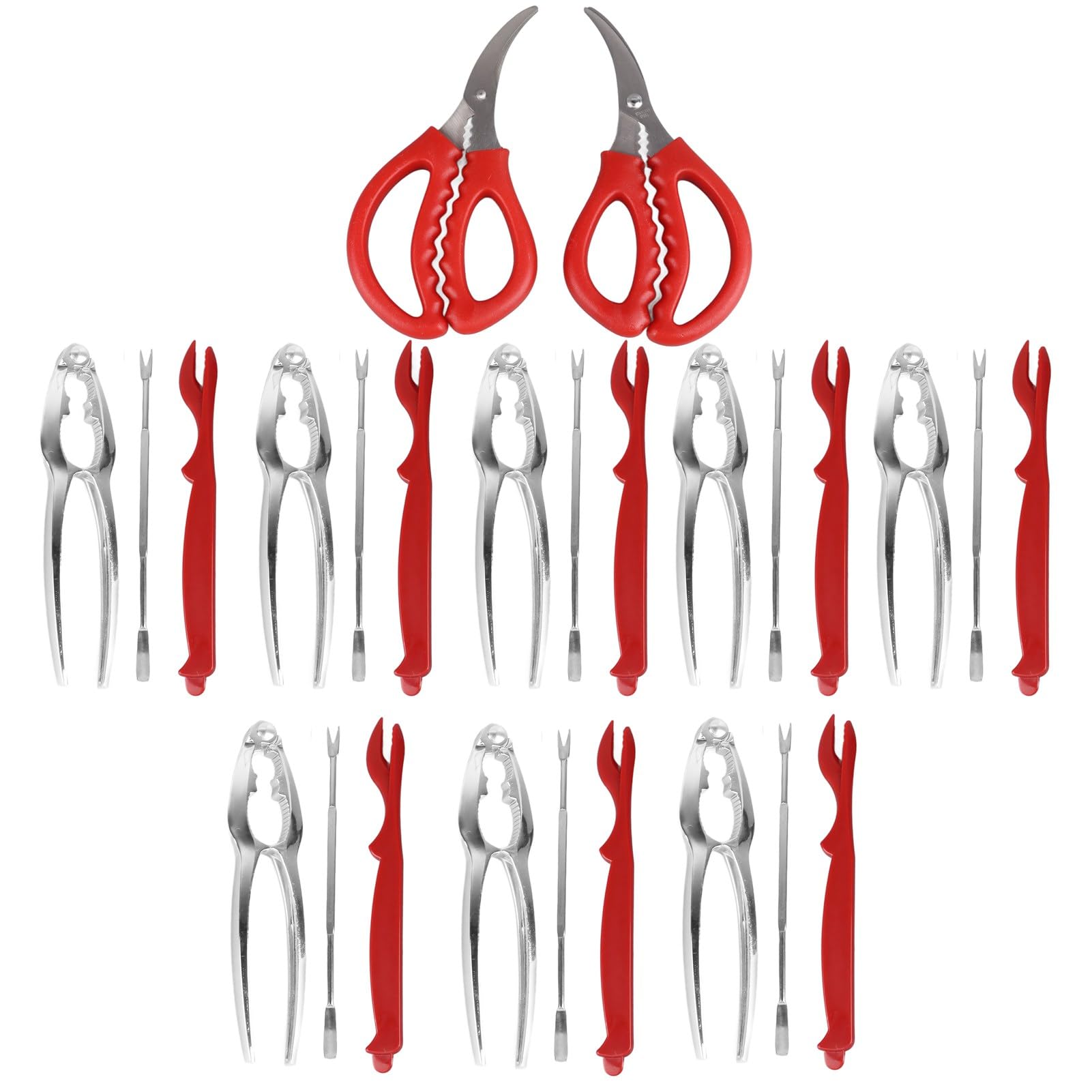 Mariscos -Tools Set Haltlable Cangrejo Galleta Shells Sicisss para Cocina, 27 Piezas de Herramientas de Cocina Esenciales para Amantes de los Mariscos