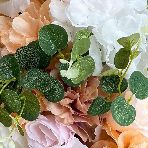 Miniatura 8 de Guirnalda de rosas artificiales 33 pies flores de rosas falsas para boda guirnalda de bodas arco floral decoración de fiesta blanco  rosa  amarillo