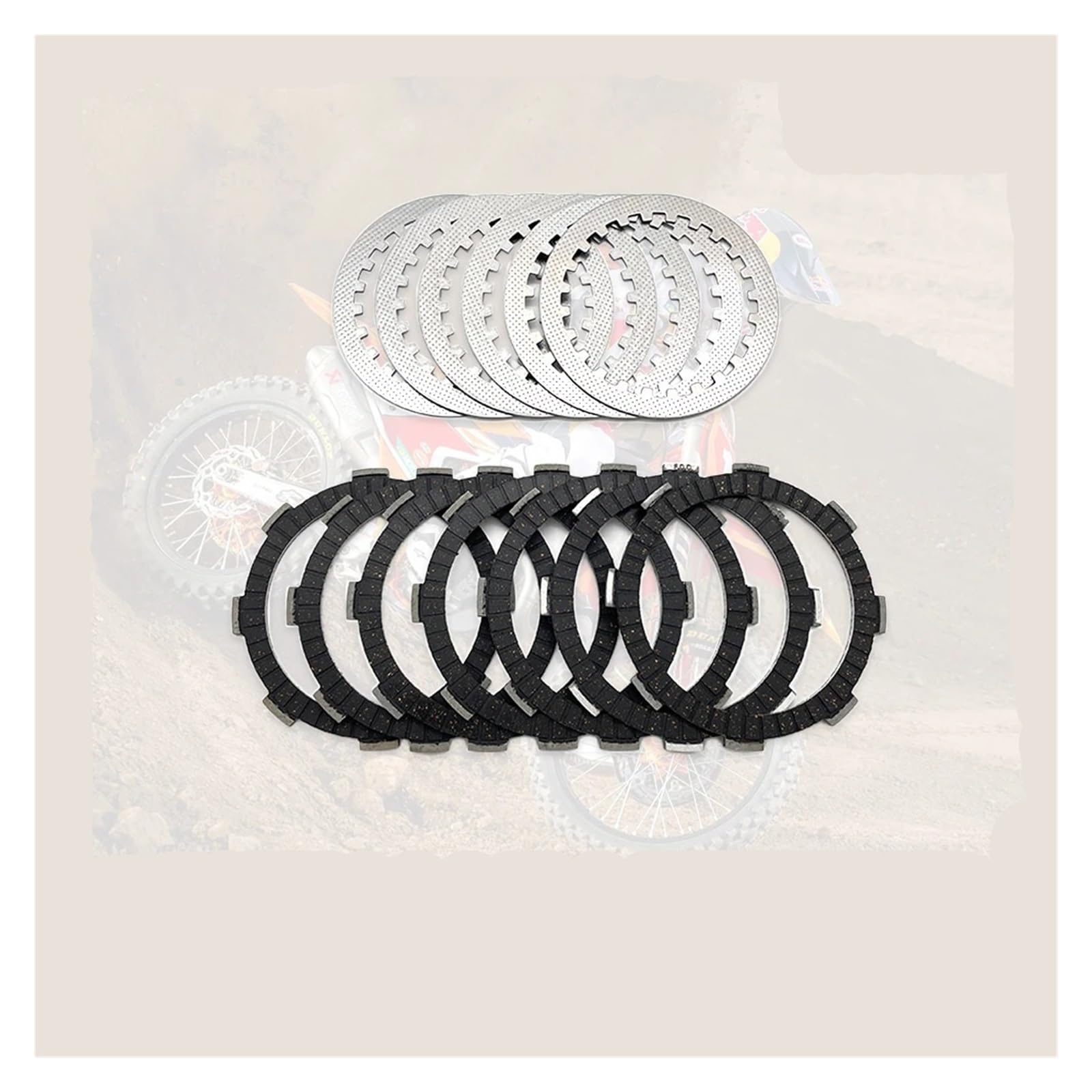 Motorrad-Kupplungsscheiben-Reibplatten-Kit 82/91 Mm Stahl-Kupplungsbelag Kompatibel For LONCIN YBS300 YB300H Motorzubehör(A Set)