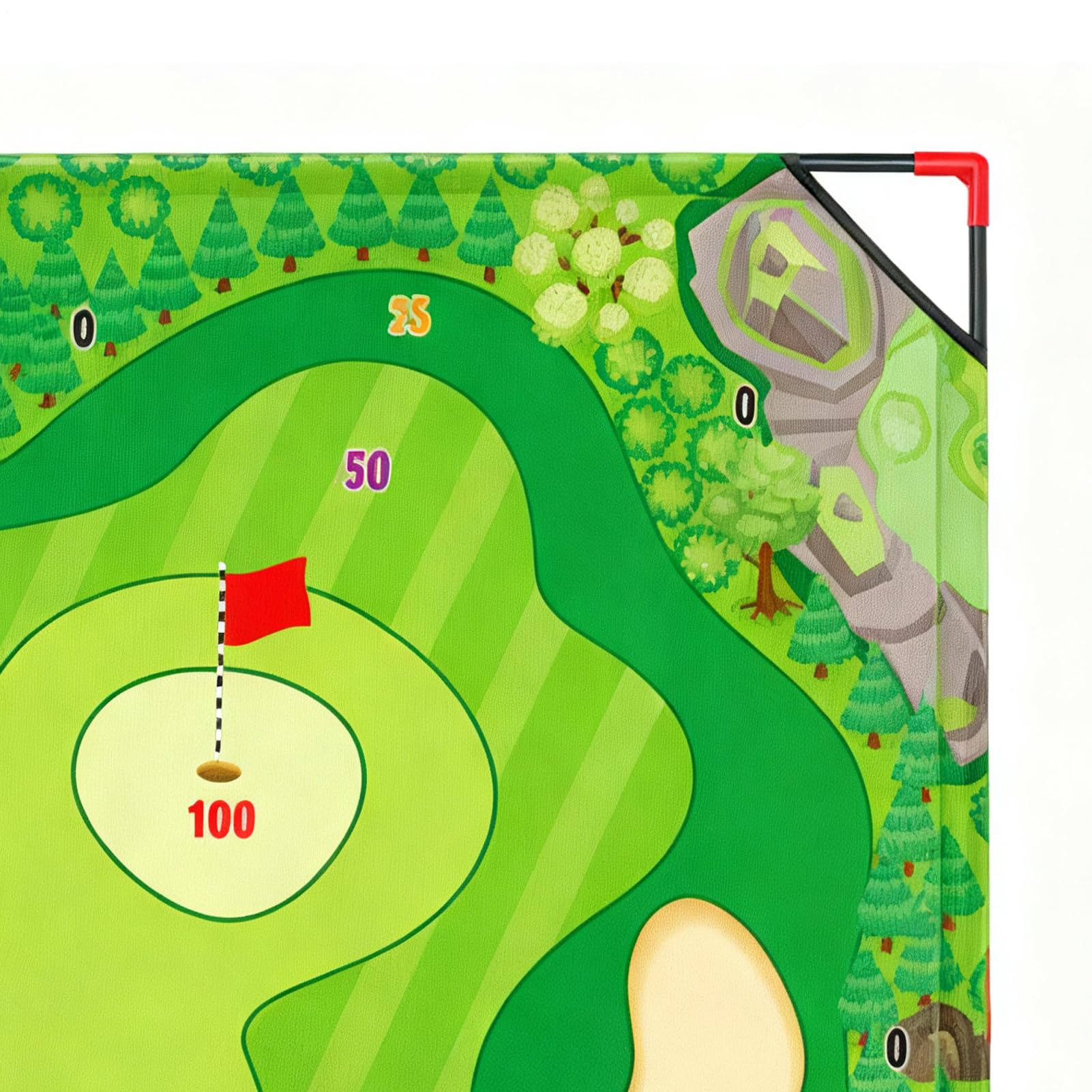 di Golf Tappetino Interattivo 137x137 cm per Allenamento | Set da Golf Adesivo con 24 Palline e Supporto Attività Sportive Indoor/Outdoor per Adulti e Famiglie