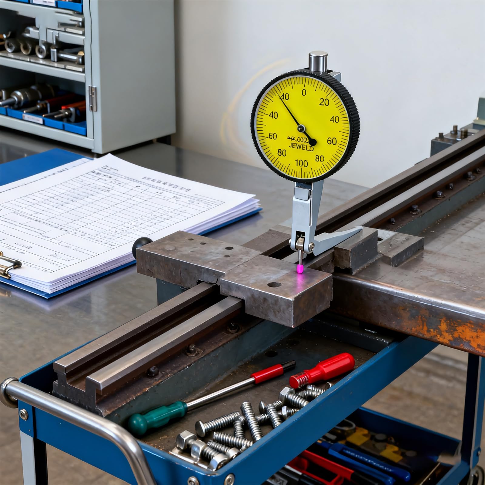 Indicateurs à cadran à levier de 0, 002 mm de qualité industrielle, finition de la jauge avec une échelle facile à lire, adapté ingénieurs, outil de mesure de précision