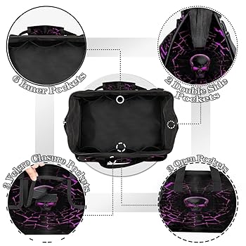 バッグ TOPOLOGIE TOOL BAG BLACK ELECTRIC PURPLE Convert_ToolBag_Black_Onbody_6