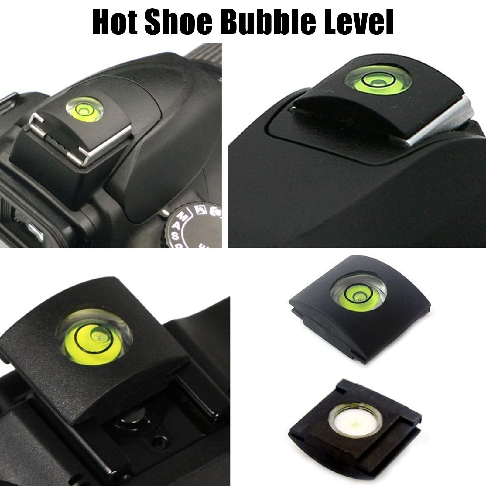 6 Pack Set di 2 e 1 asse, Livella a Bolla per Fotocamera,Livello di Spirito, Livello di Bolla della Macchina Fotografica, Fotocamera Copertura Hot Shoe, Livella a Bolla della Fotocamera