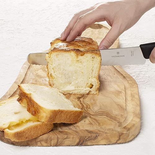 Vista 2 de Victorinox Swiss Classic - Cuchillo de cocina dentado para artículos esenciales del hogar, perfecto para cortar pan, frutas y verduras, mango negro