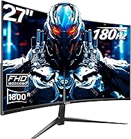 Gawfolk 27" 180Hz Curved Gaming Monitor FHD 1080P 1800R Frameless FreeSync Eye Care HDMI DP Wall Mountable