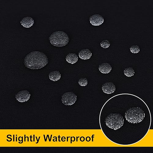 Miniatura 5 de Smiry Paquete de 2 manteles ajustables color negro, manteles rectangulares de tela de poliéster de 6 pies, mantel lavable para ferias, ferias de