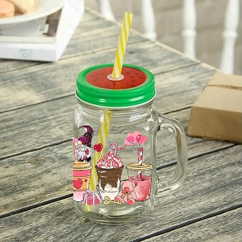 Miniatura 3 de UV DTF Cup Wrap 6 hojas de transferencia del día de San Valentín pegatina frotar en transferencias para manualidades, vidrio impermeable,