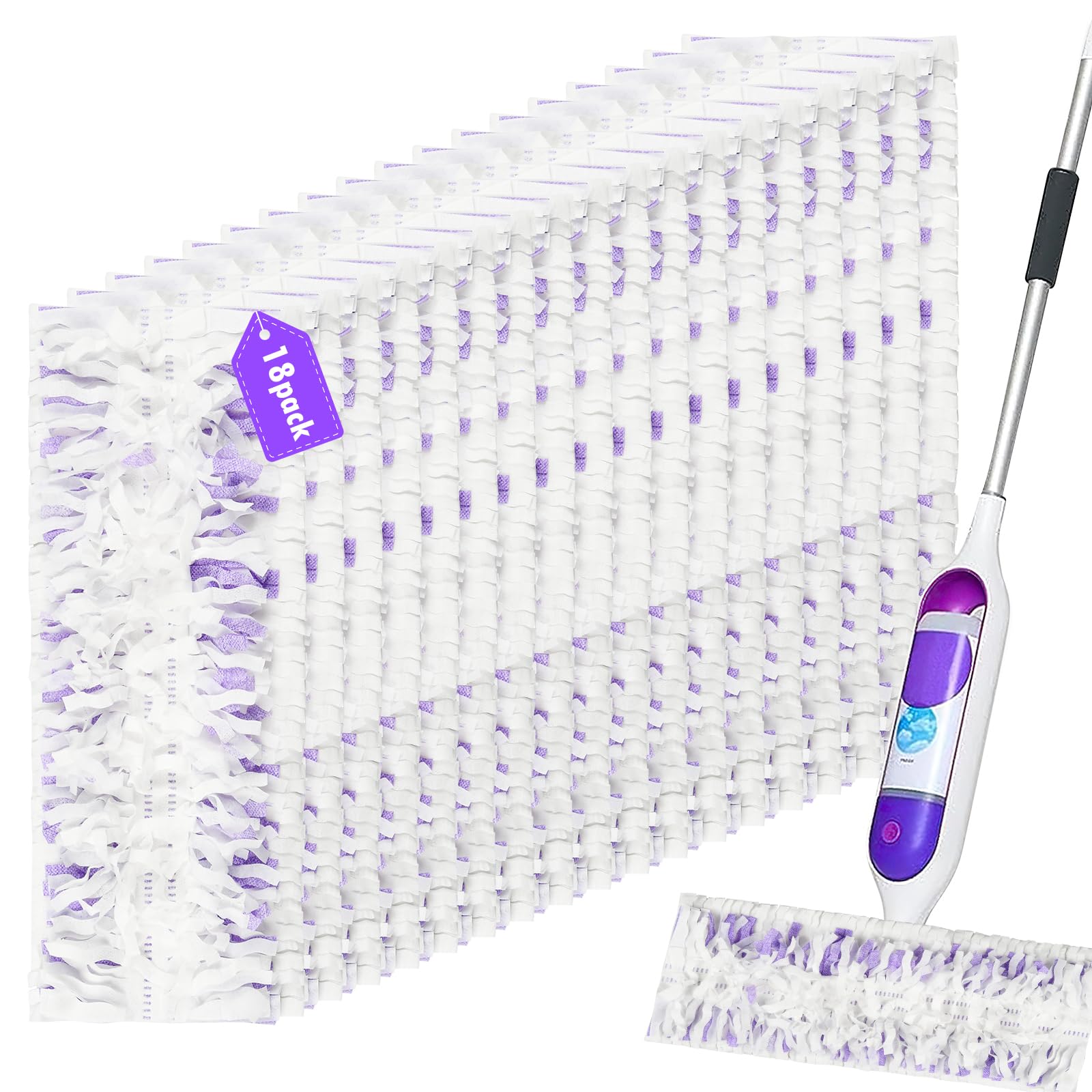 18 Count Disposable mop Pads Refills for Swiffer PowerMop Multi-Surface Mop and PowerMop Wood Mop, Replacement Pads Use for Floor Cleaning……