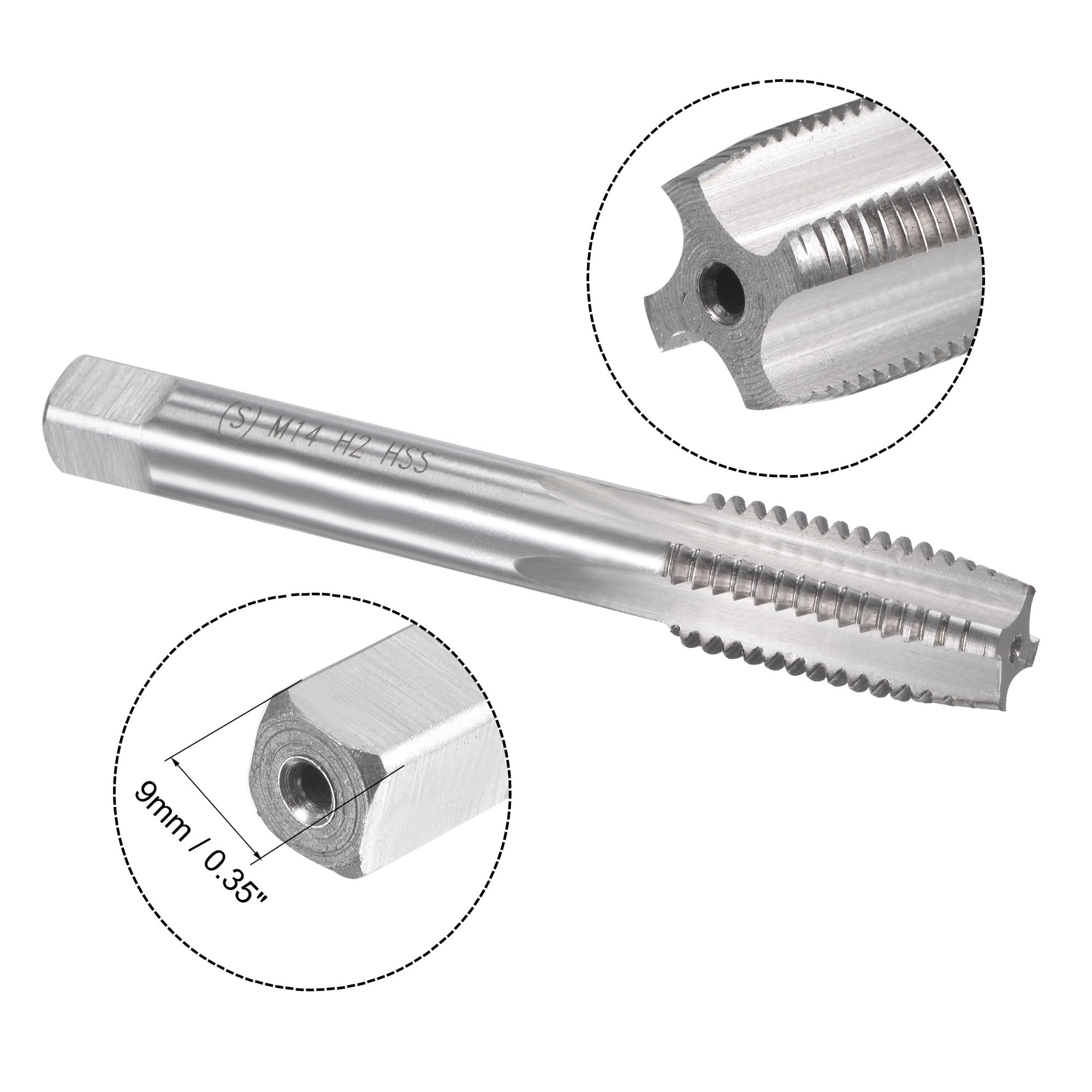 uxcell M14 x 2mm Metric Tap and Die Set, Machine Thread Screw Tap with Round Threading Die, Tap & Die Kit for Nut Screw Bolt Thread Repair — Amazon image 3