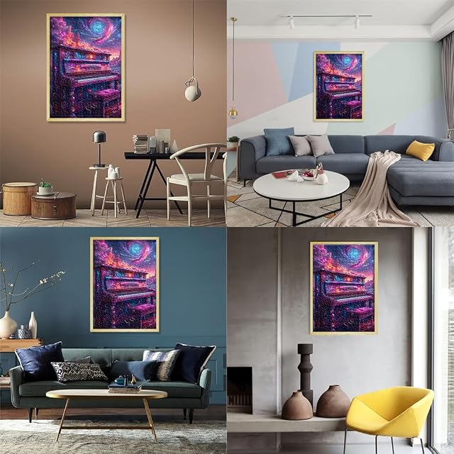 Foto 6 de 6 de Rompecabezas para Adolescentes de 2000 Piezas Piano cósmico Juegos educativos Decoración del hogar Lista…