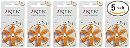 Siemens Signia Hearing Aid Batteries MF Pack of 6 Batteries Size- (Signia-13-Pack of 5)