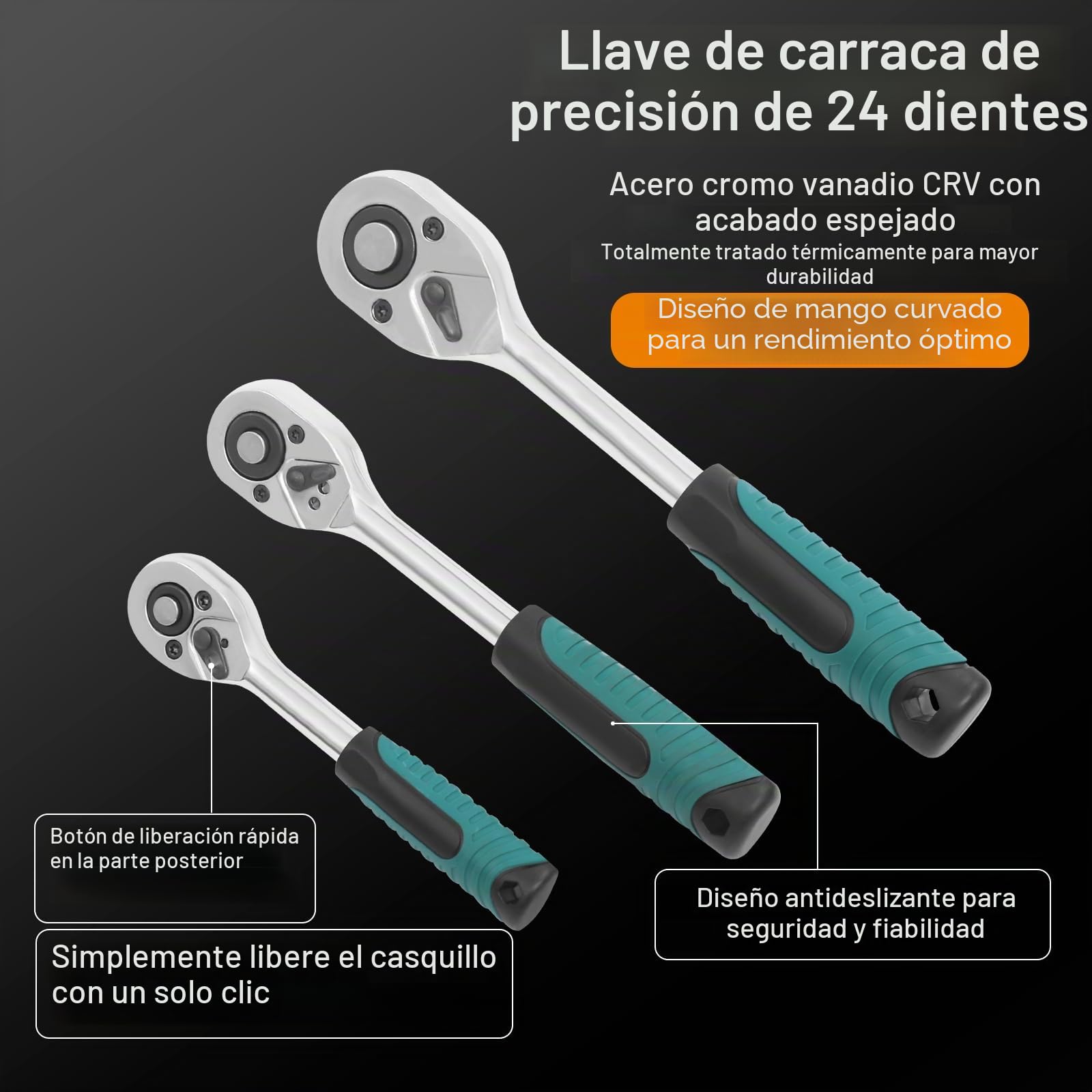 Juego de llaves de 216 piezas con 24 dientes de carraca y liberación rápida, juego de herramientas de reparación de automóviles, maletín de herramientas para taller de automóviles, reparación