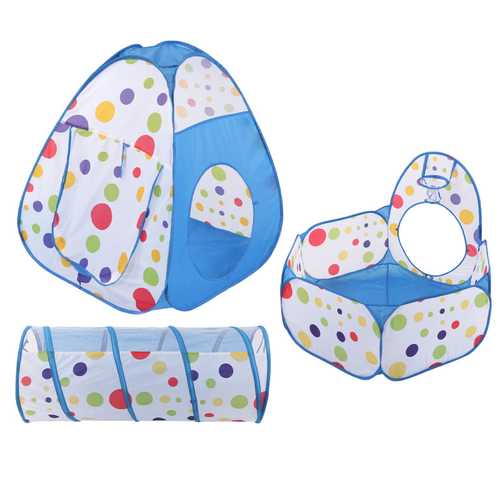 Tende da Gioco per Bambini, Accogliente e Durevole Casetta da Gioco per Interni Ed Esterni con Tunnel di Scansione per Bambini Piccoli e Neonati, Set da 3 Pezzi