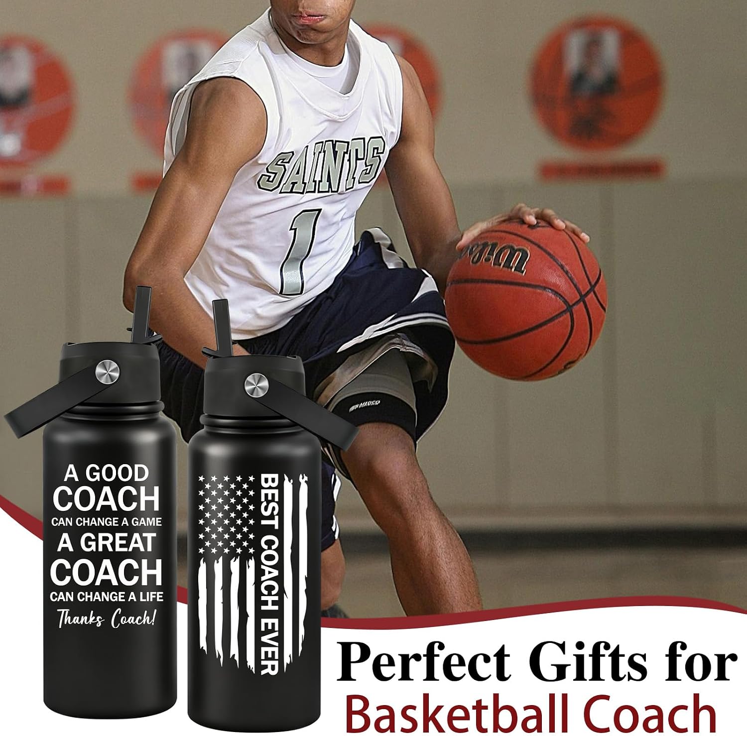 Coach Gifts for Men, Women - Coach Water Bottle 32 oz image 3