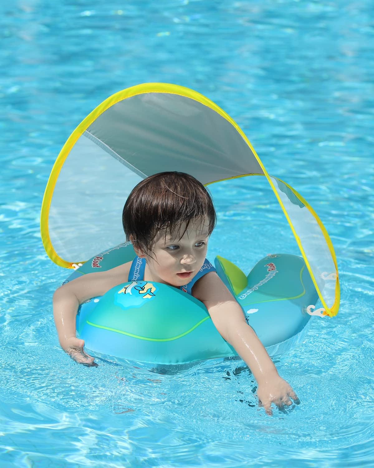 Free Swimming Baby Inflatable Baby Swimming Float with Safe Bottom Support and Swim Buoy Floats for Safer Swims