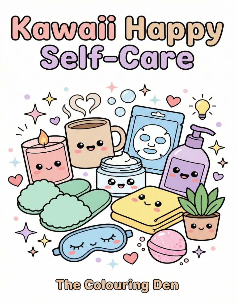 Bold and Cute Kawaii Happy Self-Care Colouring Book (The Colouring Den Colouring Books)
