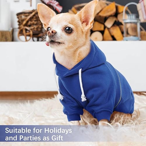 Miniatura 4 de ROZKITCH Sudadera con capucha para perros pequeños, medianos y grandes, ropa para mascotas, disfraz reflectante para mascotas con agujero para