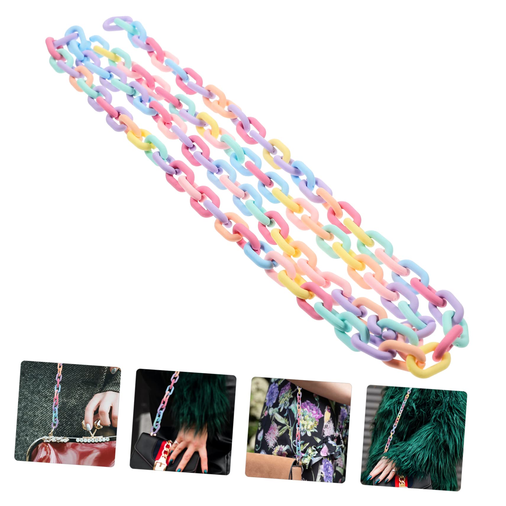 COHEALI 5pezzi Acrylic Chain Catena Decorativa Acrilico per Creazioni di Gioielli Flessibile e Resistente per Accessori Moda e Abbigliamento Variabili Facile da Usare per Progetti