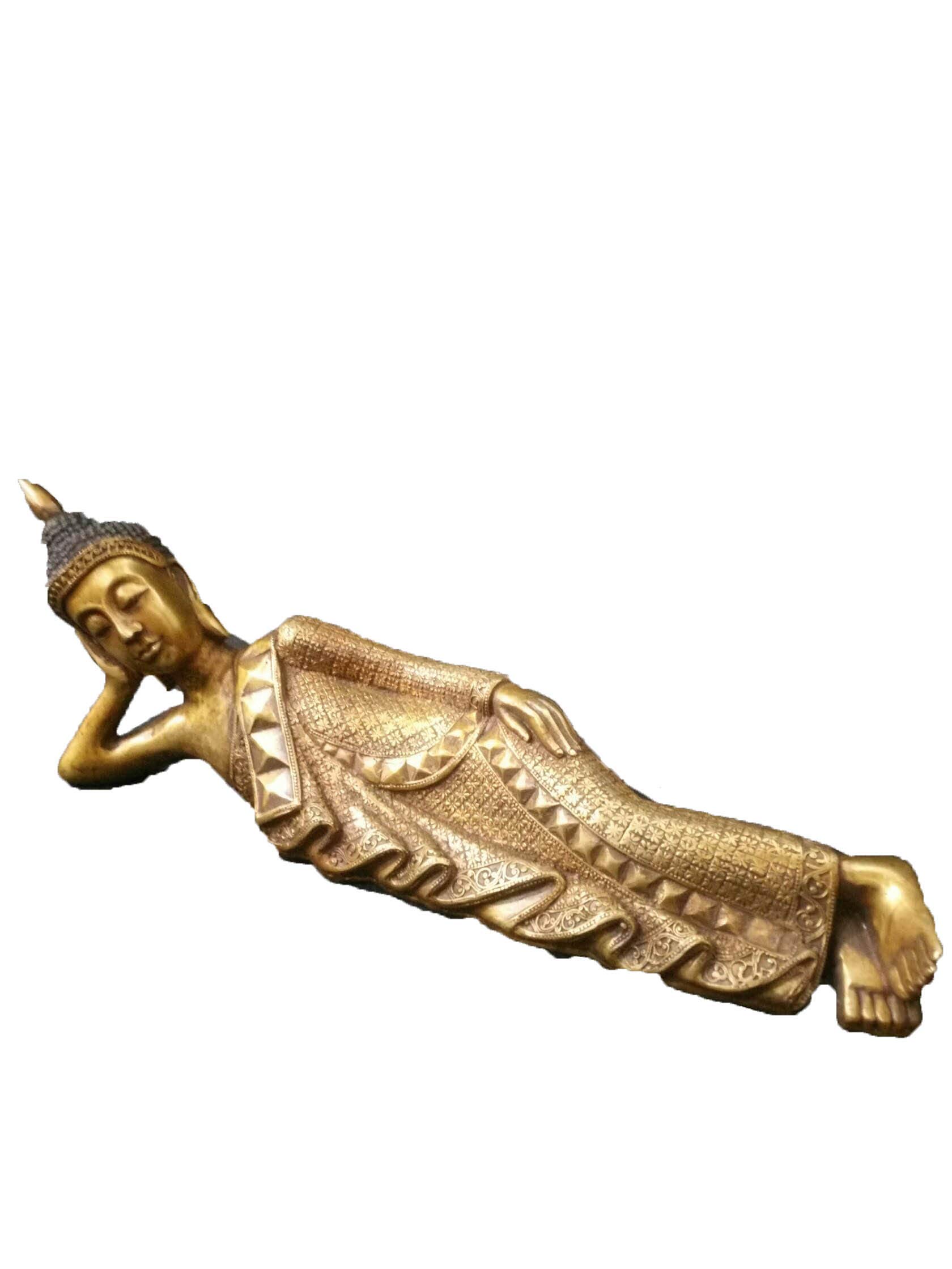 Statue de Bouddha antique cuivre objet de collection art asiatique maison
