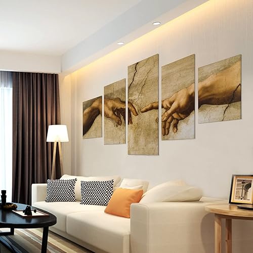 Miniatura 3 de Póster De Pintura Famosa De Táctil De Dios Para Decoración Del Hogar, Cuadro Sobre Lienzo Para Pared, Imágenes Para Sala De Estar, Sin Marco Pintura