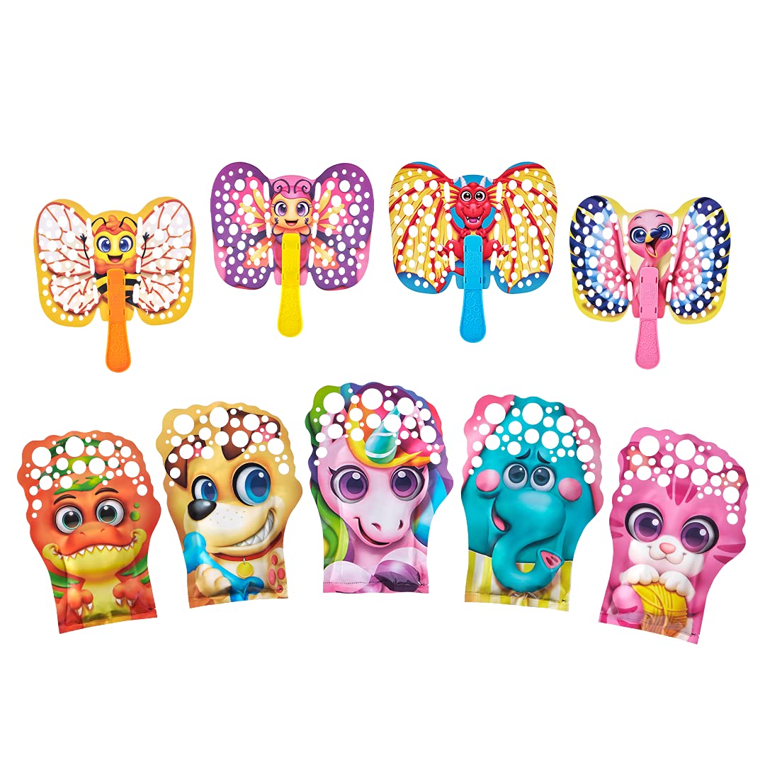 Zuru Bubble Wow Family Party Pack - 5 Pack Glove-a-Bubbles + 5 Pack Wing-A-Bubbles (All Come with Small Amount of Bubble Solution) Amazon Exclusive