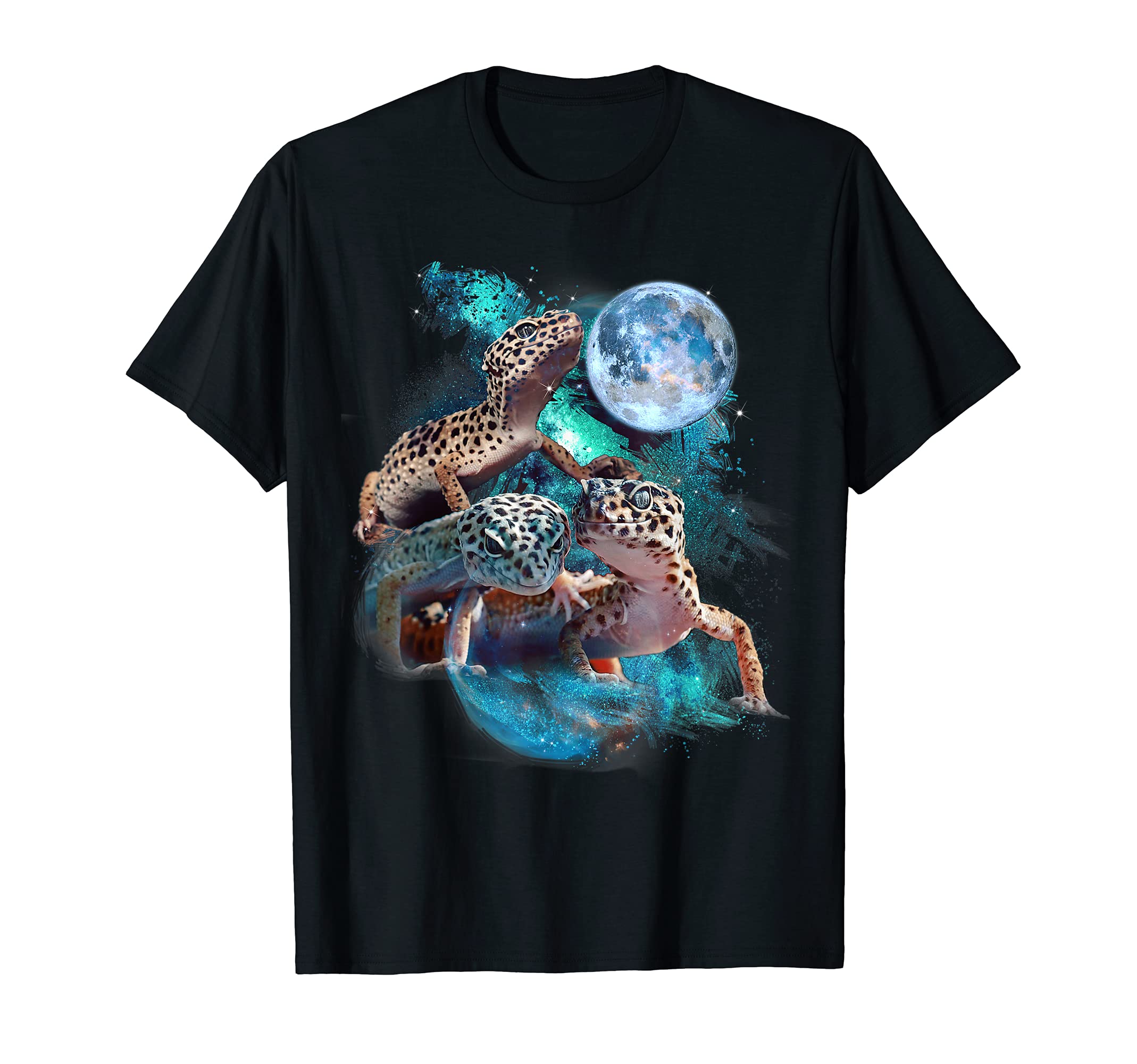 Gecko Art Vibes3 Moon Gecko Funny Reptile Leopard Lizard Geckos Art Novelty T-Shirt