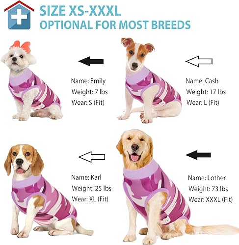 Miniatura 4 de KOESON Traje de recuperación para perros, conocollar de perro alternativo después de la cirugía de esterilización, traje de recuperación para