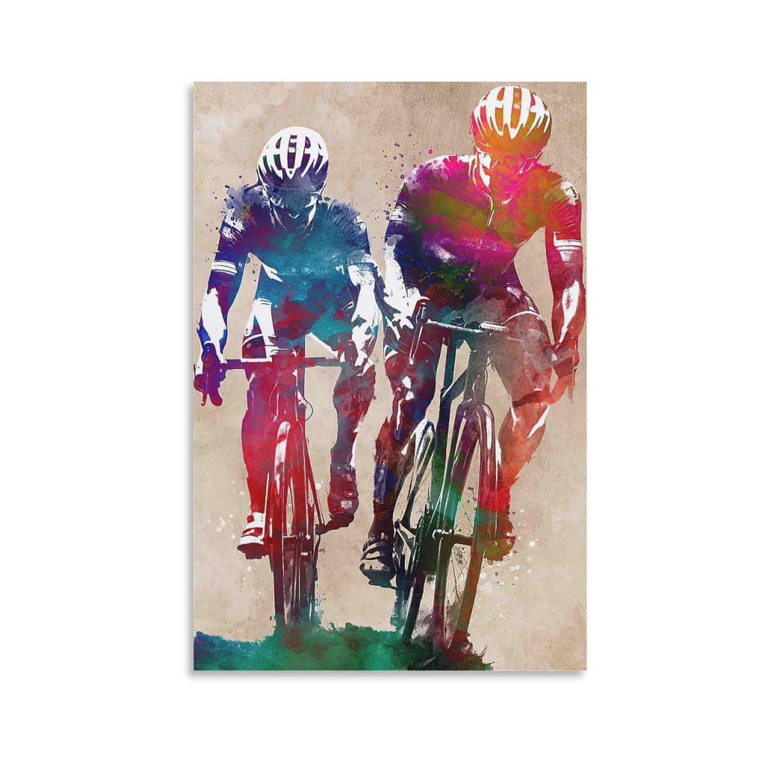 DHBANEIOK Cycling Race Art_1 Poster Artwork Canvas Prints Picture Modern Canvas Wall Art Picture Wall Hanging for Home Decorations 08x12inch(20x30cm)