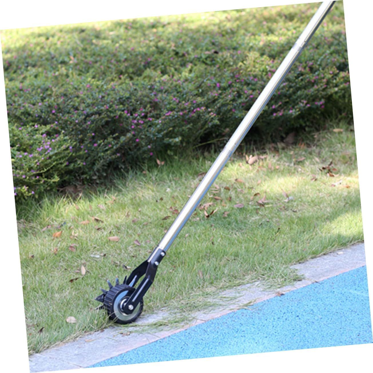 1set Wheel Rotary Edger Lawn Tool Manual Grass Trimmer for Precise Edging Metal Blades for Landscaping and Sidewalk Maintenance Handle