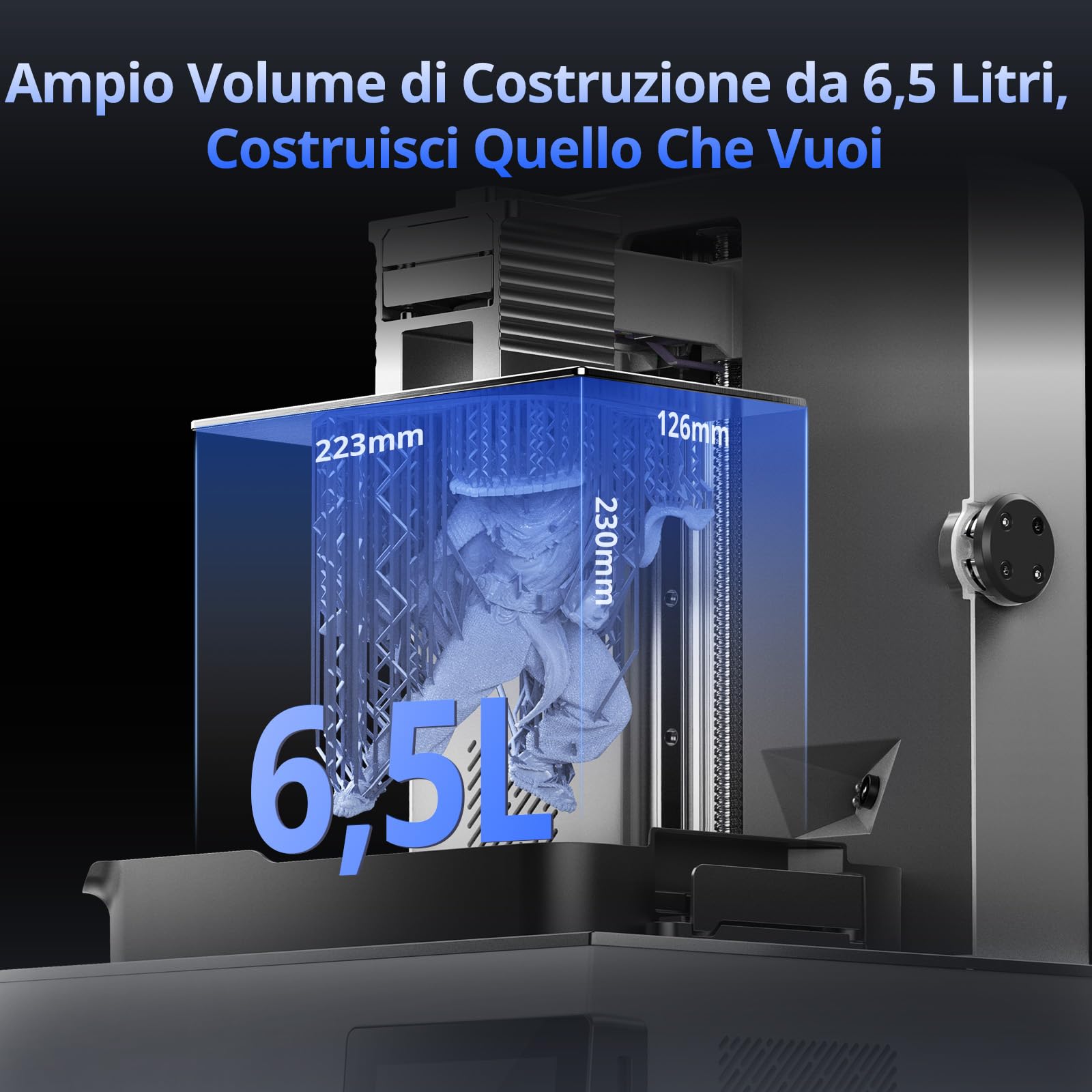 ANYCUBIC Photon P1 14K Stampante 3D Resina, 10,1" LCD Stampa 3D con Livellamento Automatico 3.0 e Riscaldamento Intelligente, Tecnologia Wave Release, Volume di Costruzione 223x126x230 mm