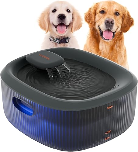 WOPET Fuente de agua para perros grandes, fuente automática de agua para perros y gatos, dispensador de agua para mascotas con 2 filtros, bomba