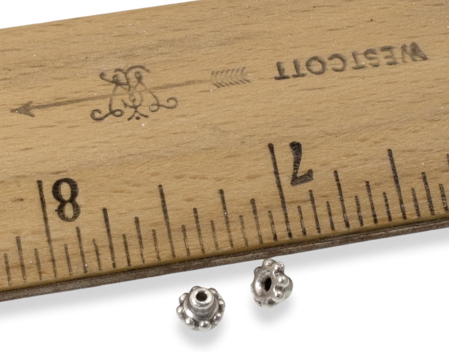50-Pack Silver BeadAligner with Peg - Large Hole Stabilizers for Lampwork Beads - for Craft Enthusiasts