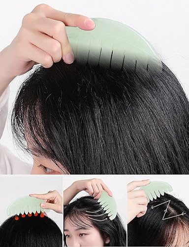 Miniatura 10 de LEOSENSE Peine de masaje de jade grande, herramienta de masajeador de punto de gatillo de tejido profundo hecho a mano para masaje relajante de