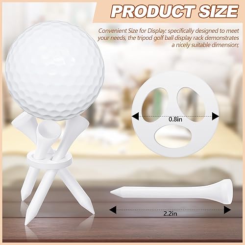 Miniatura 2 de Gemscream 1 soporte de exhibición de pelotas de golf acrílicas, trípode para pelotas de golf, soporte de exhibición de pelotas de golf para