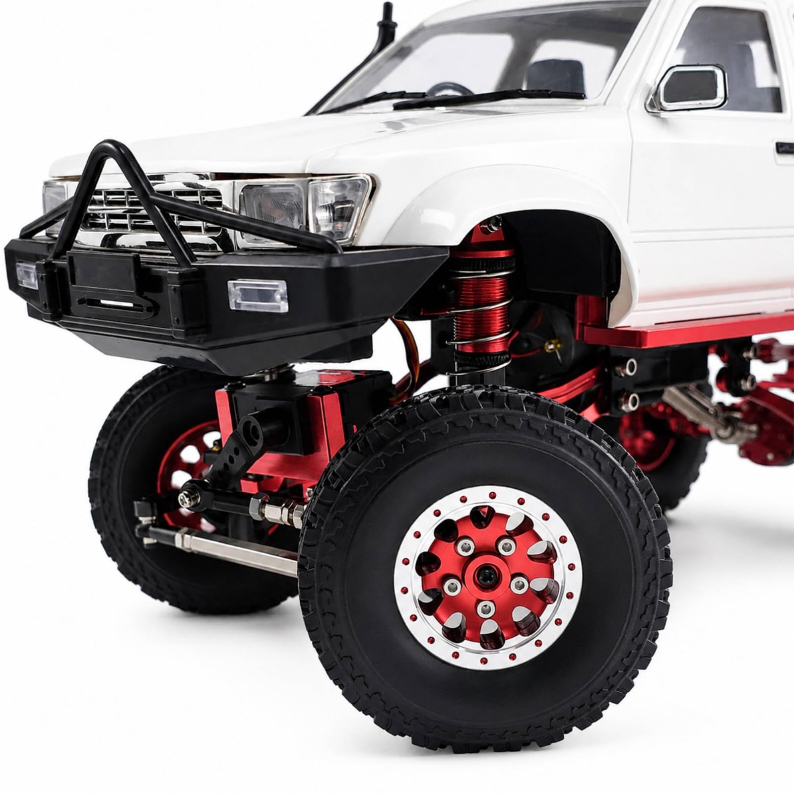 TISHITA Children Play Vehicle Kit Sterzo Collegamento Auto RC Pezzi Modello 1/16 Accessori Lega per Collegamenti Telaio Tiranti Lunghi Corti Supporti Barra, Nero