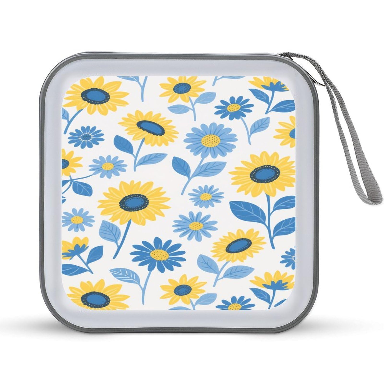 Estuche para CD/DVD de alta capacidad decorado con hermosos girasoles amarillos