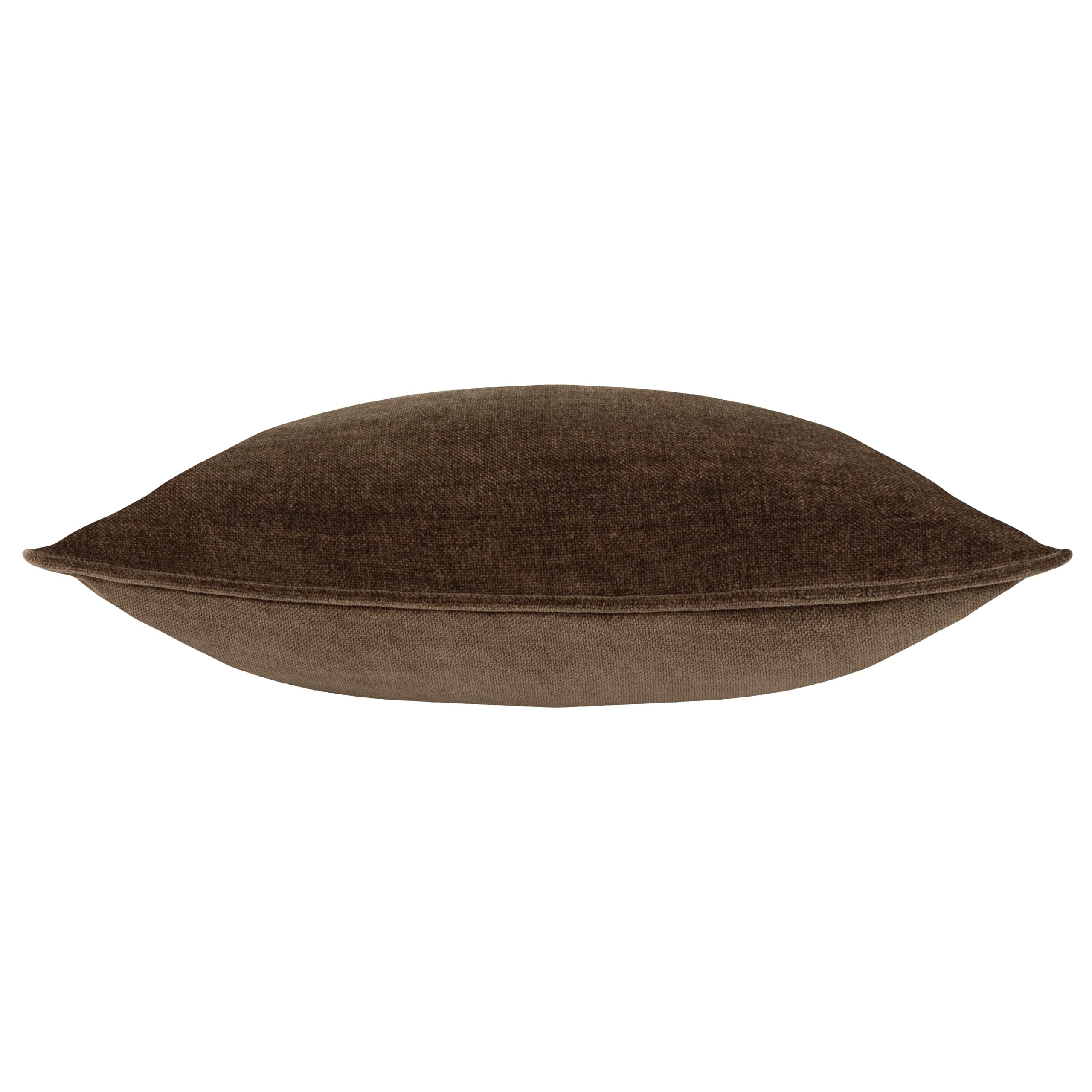 Furn Yard Heavy Chenille Cushion Cover - Luxury Soft Velvet Piped Decorative Case (Brown - 50x50cm), 50 x 50 cm (Pack of 1) - Image 2