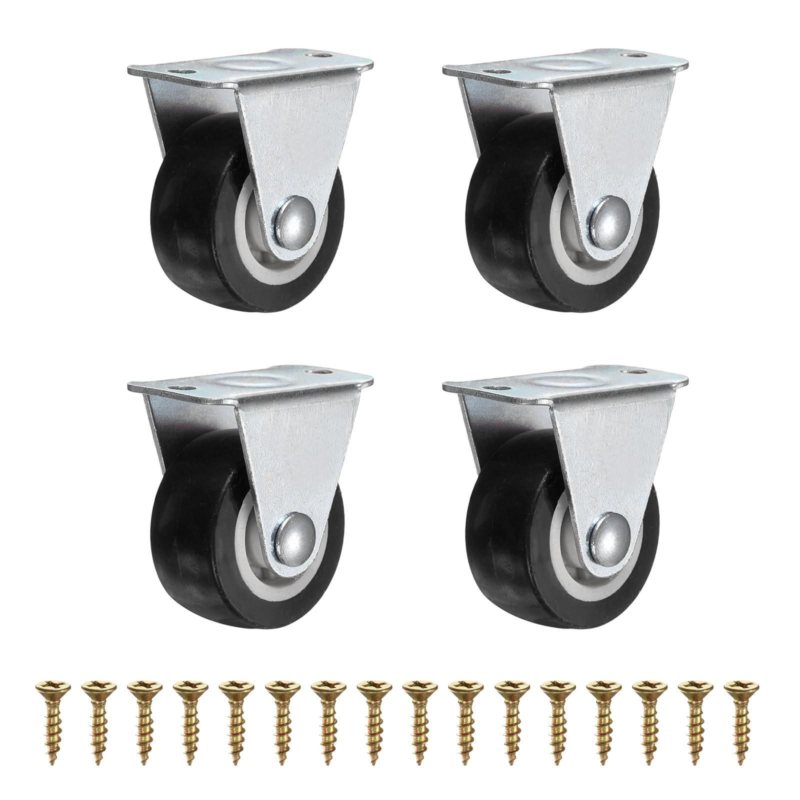 PATIKIL 1.25 Inch Fixed Caster Wheels