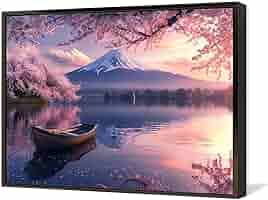富士山と桜を描いたアートパネル Amazon.co.jp: アートパネル 富士山 桜の絵 モダン 風景 植物