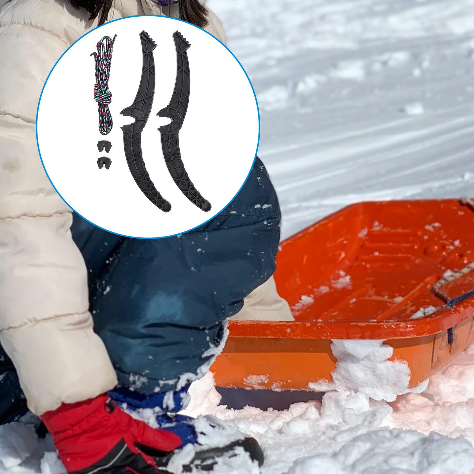 Manija de Freno de Snowboard Antideslizante para Esquí Accesorio de Trineo