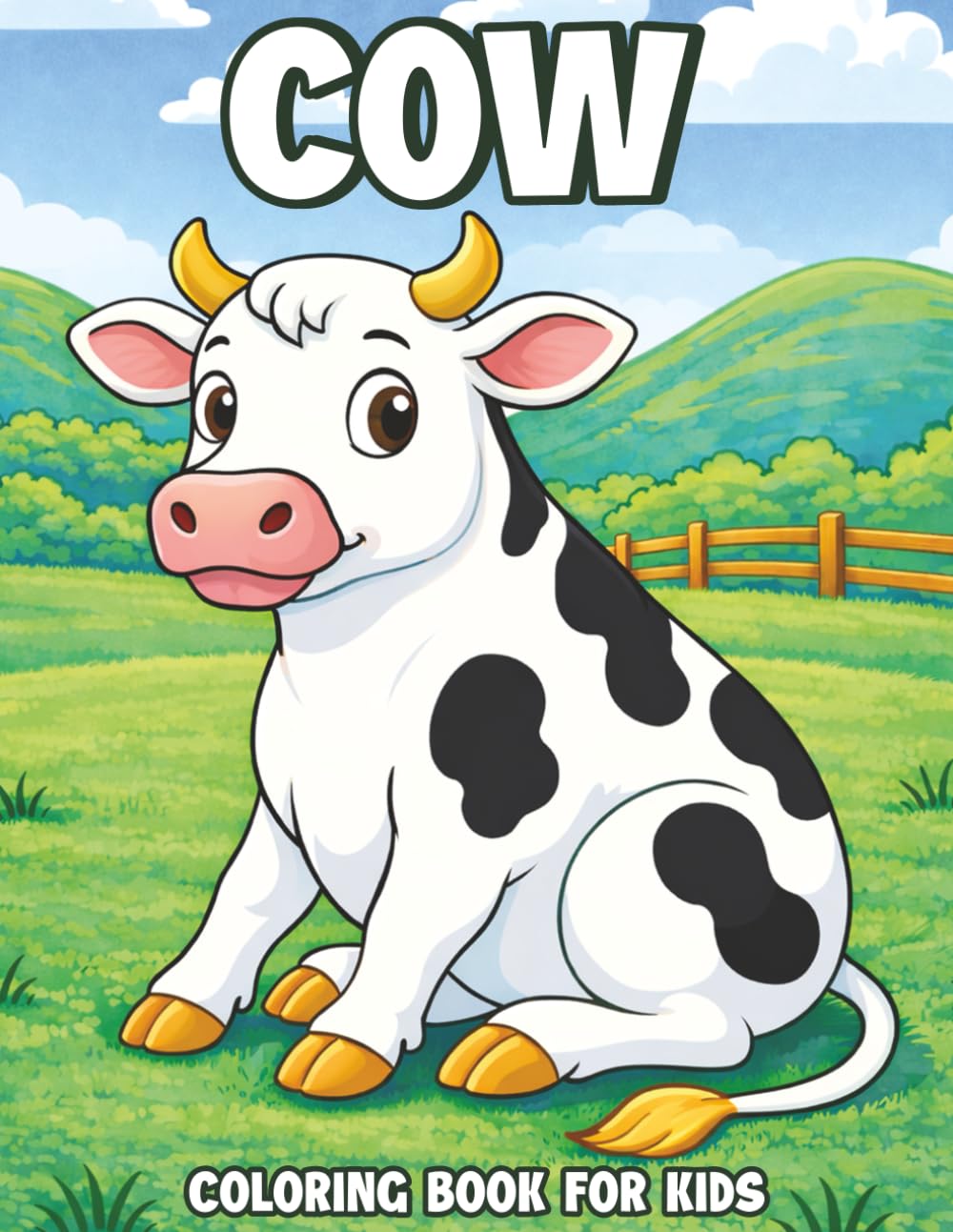 Cow Coloring Book for Kids: Big and Adorable Farm Cow Coloring Pages for Kids