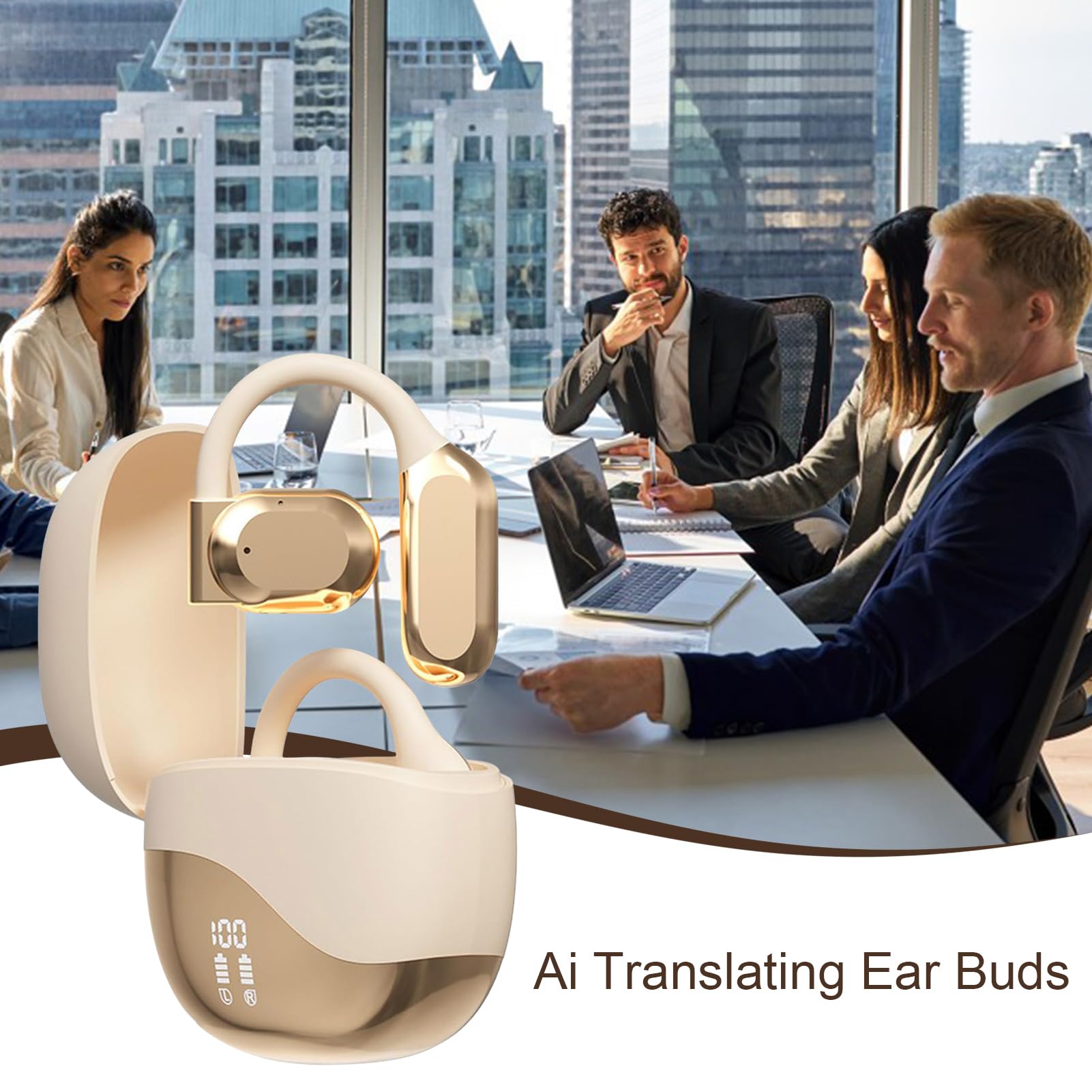 Ai Translating Écouteurs 144 langues Traduction vocale en temps réel