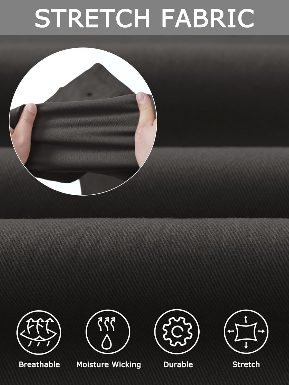 Plaid&Plain Men’s Slim Fit Khaki Pants Men’s Tapered Chino Pants - Image 5