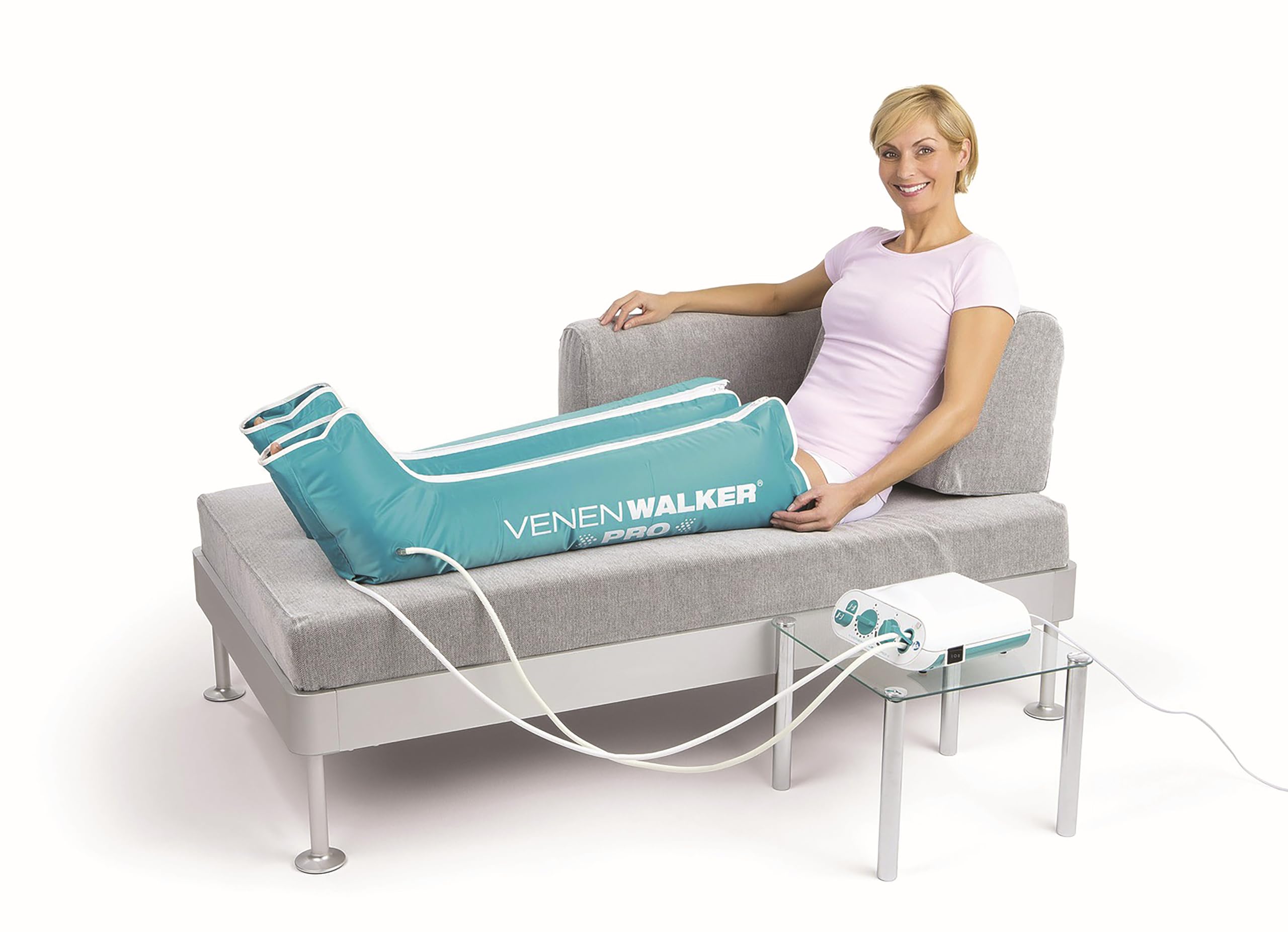 PRO 2 - Pressothérapie Médicale Certifiée par Compression Pneumatique - Jambes Lourdes, Retour Veineux, Rétention d’Eau, Circulation Sanguine - Améliore le retour veineux à la 1ère séance