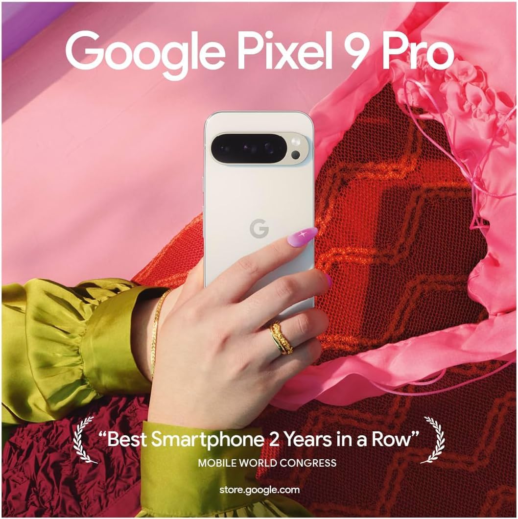 Google Pixel 9 Pro XL (Rose Quartz,16GB RAM 256GB Storage