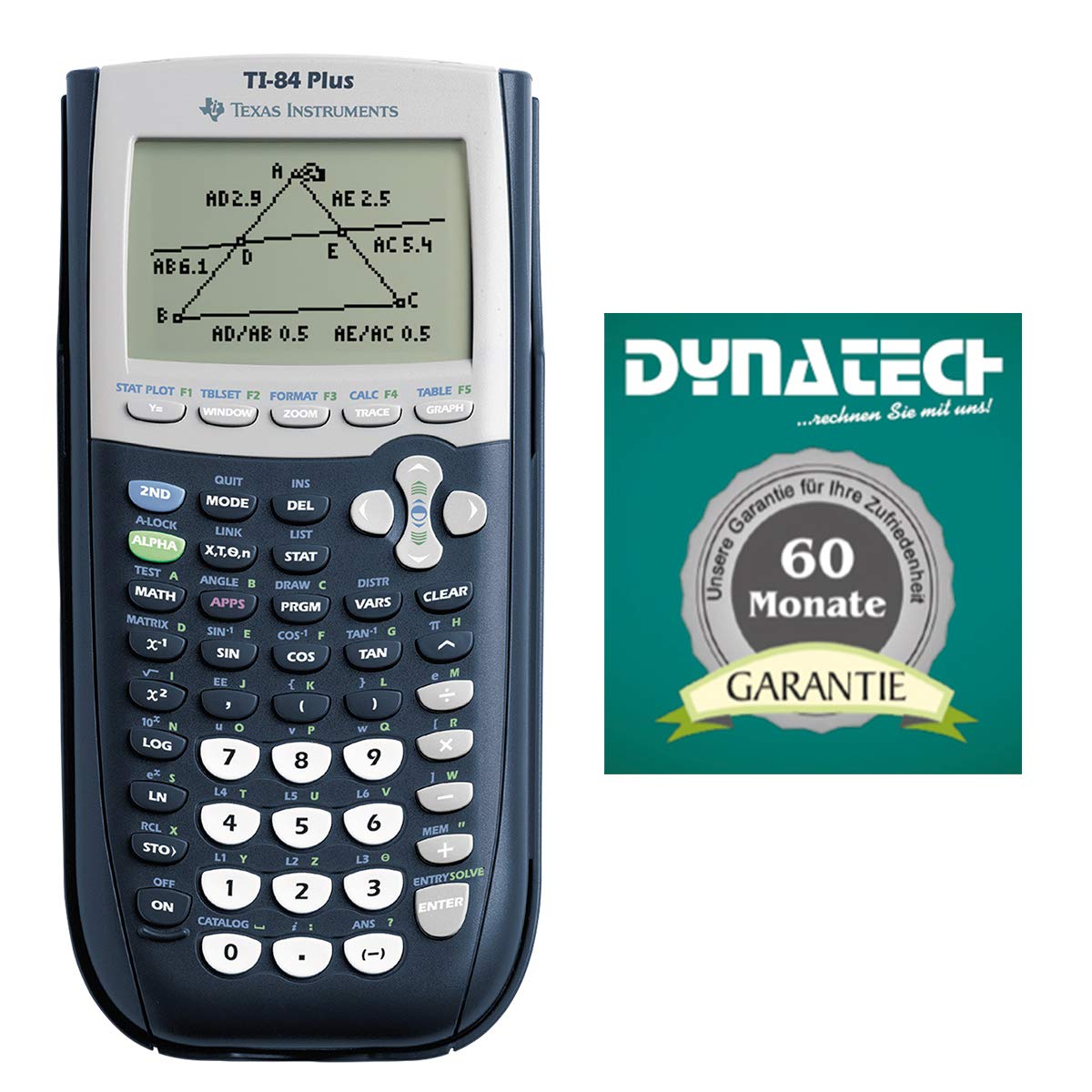 TI-84 Plus Grafikrechner von Texas Instruments mit Garantieverlängerung auf 60 Monate im Set