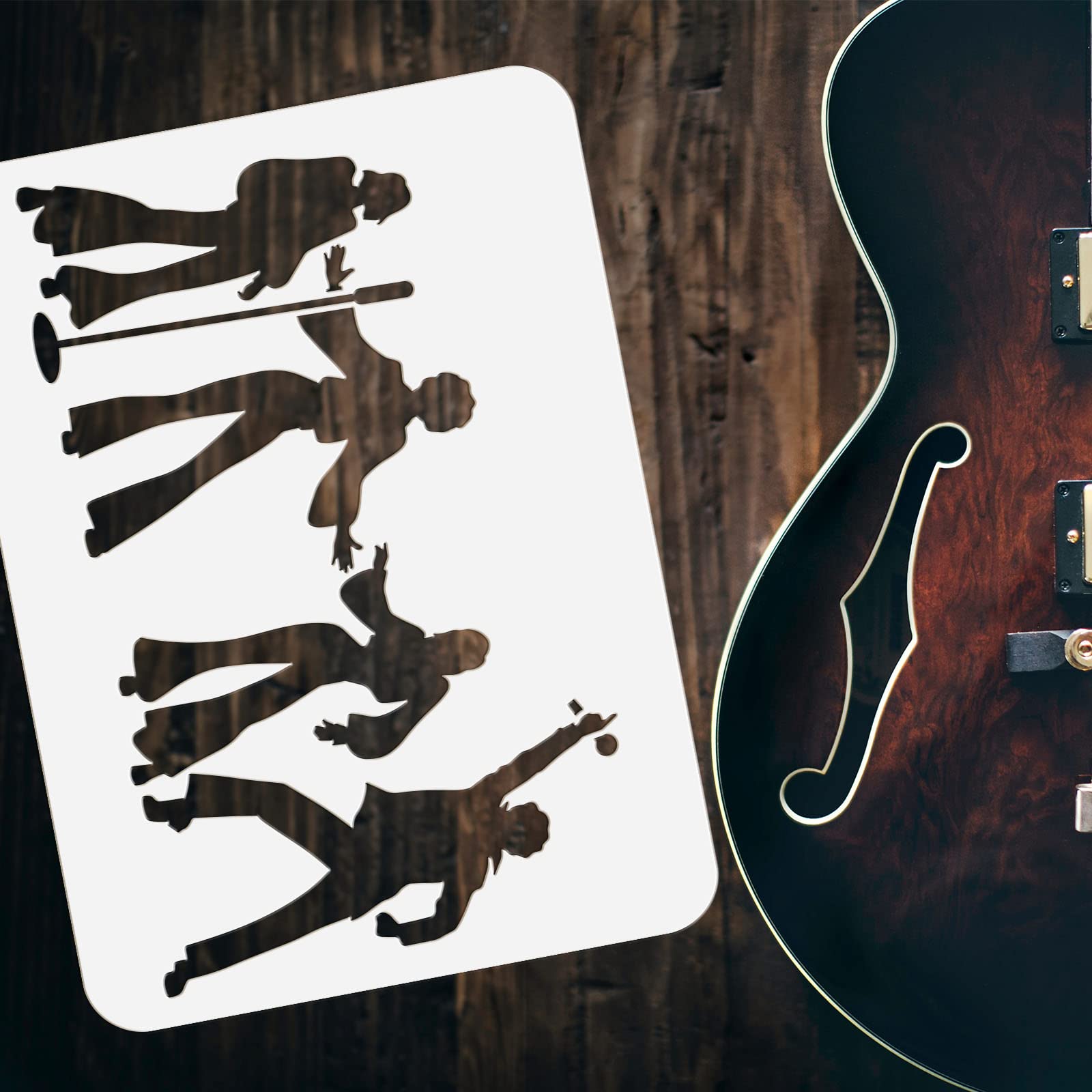 FINGERINSPIRE DJ Player Schablonen Set - 2 Stück Musik Schablonen Für DIY Deko