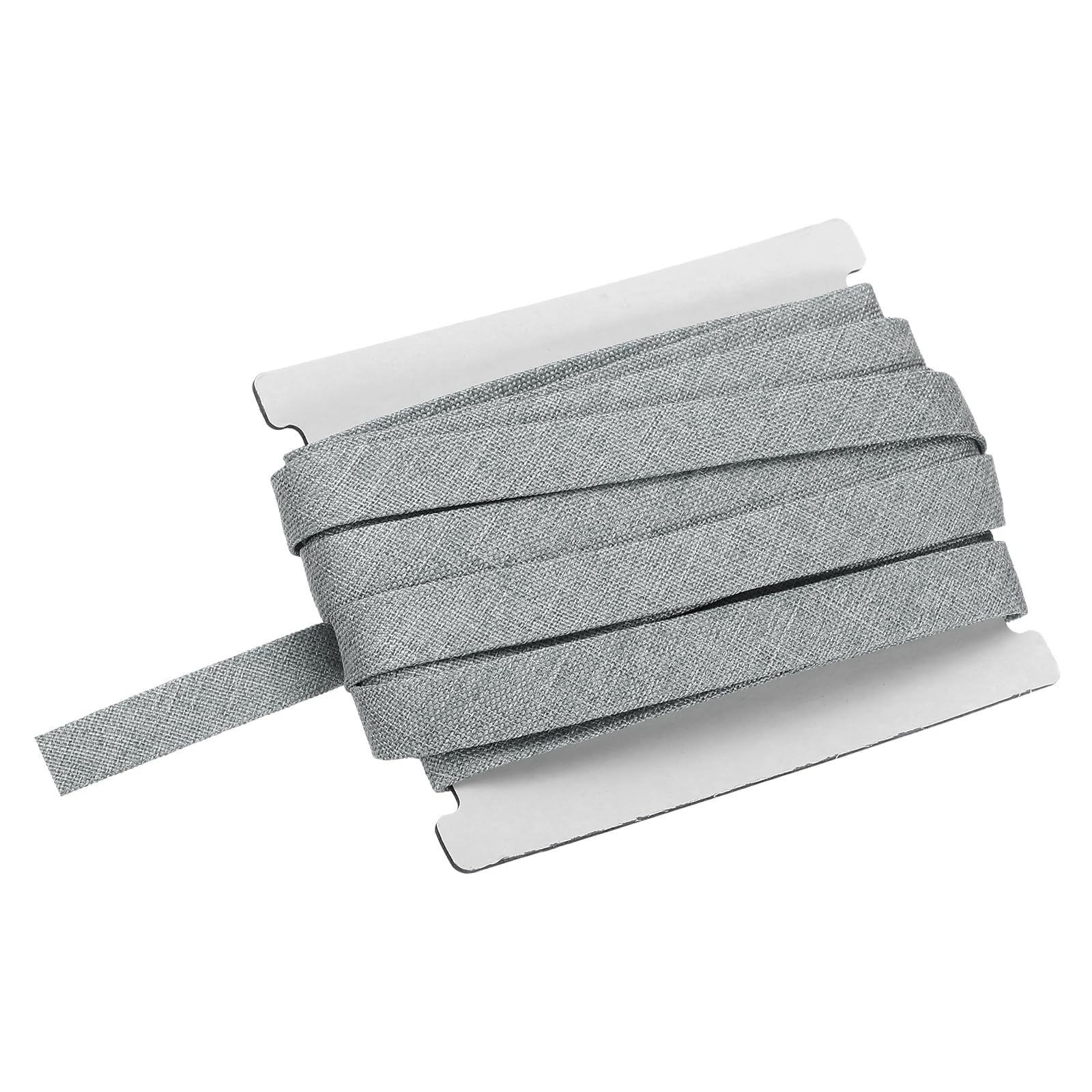 sourcing map Double Fold Bias Binding Tape, 1/2 Inch x 6 Yards Cotton Twill Tape Trim Ribbon for Sewing Wrapping Craft DIY, Light Gray